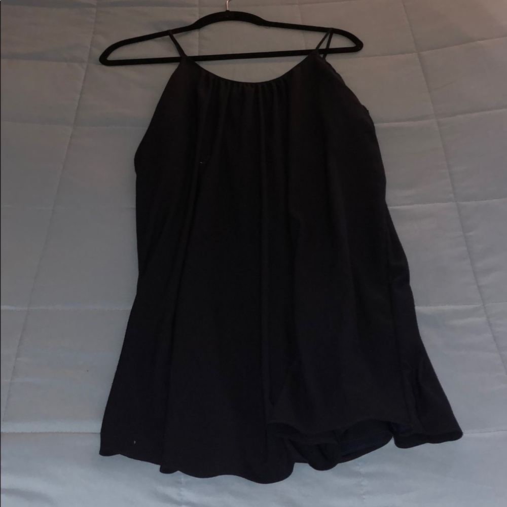 french connection navy flowy dress
